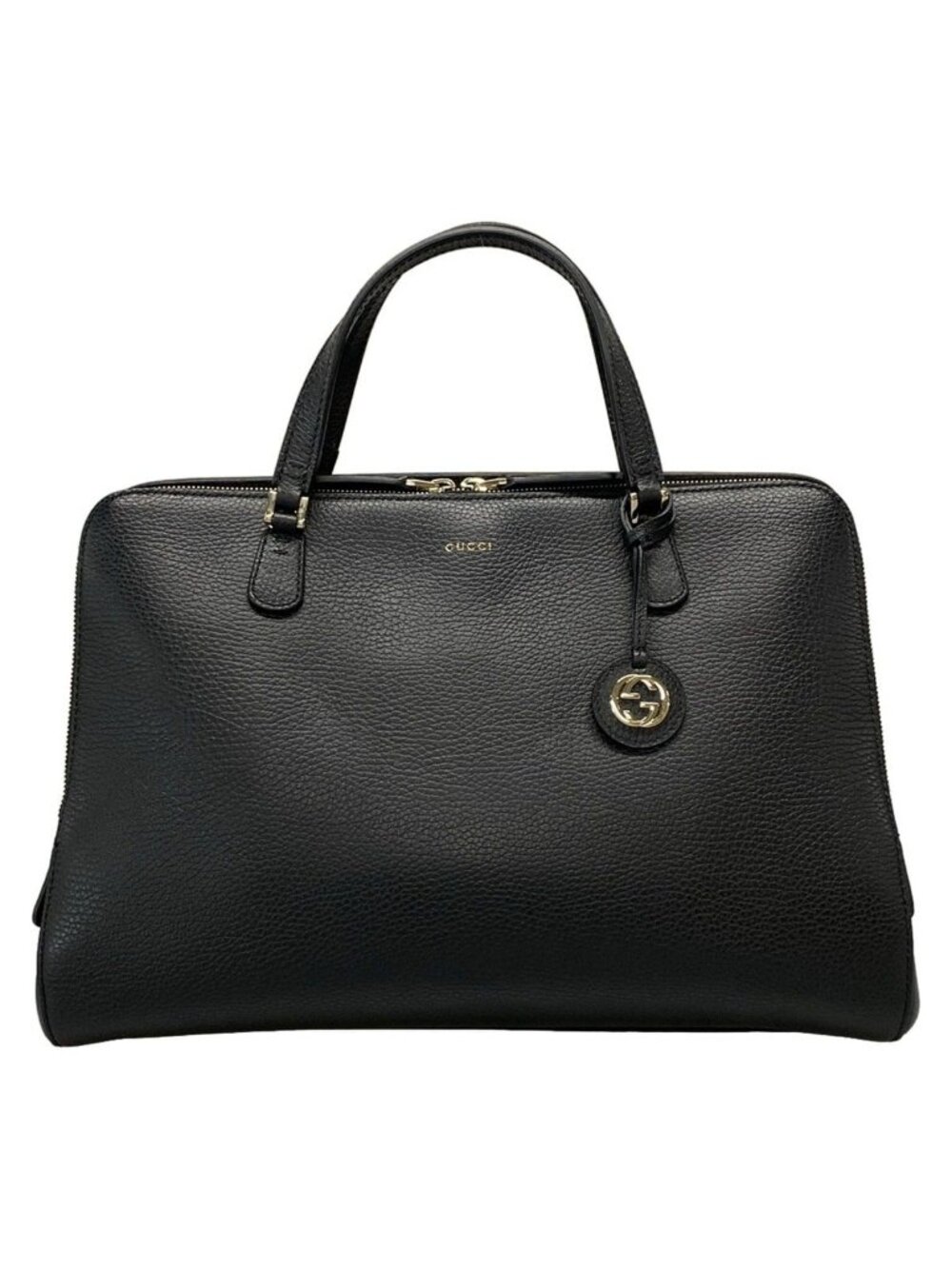 Gucci Tote Bag Black Leather
